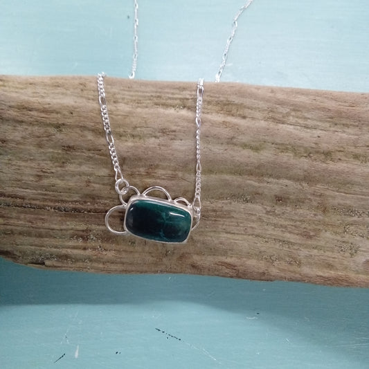 Sterling Silver "Bubbles and Lace" with Chrysocolla