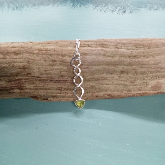 Sterling Silver Necklace with Peridot