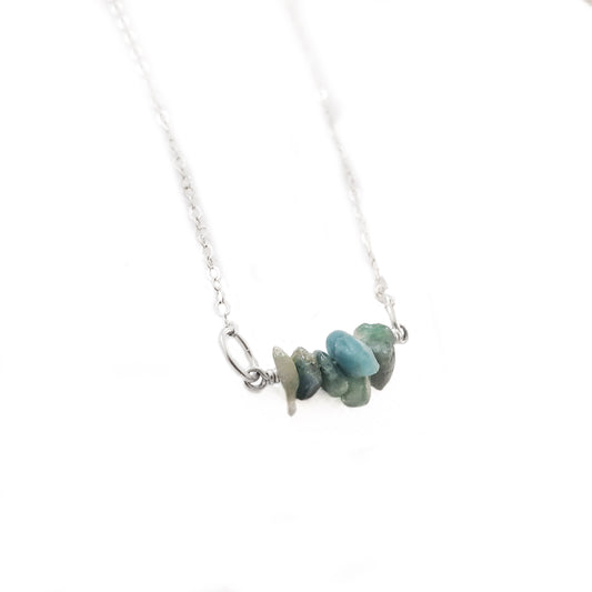 Aquamarine Bar Necklace