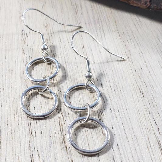 Sterling silver hoop earrings