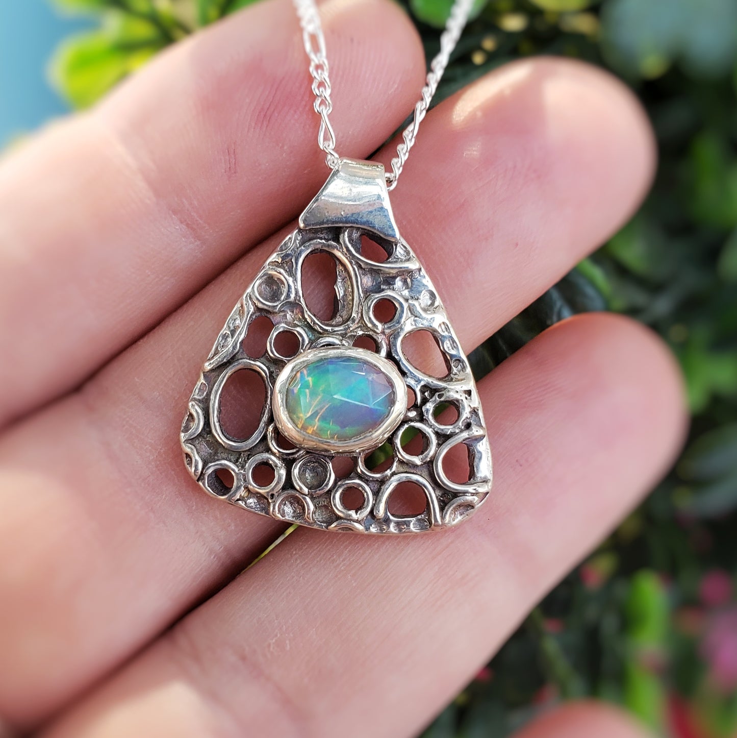 Opal dreams in sterling silver necklace