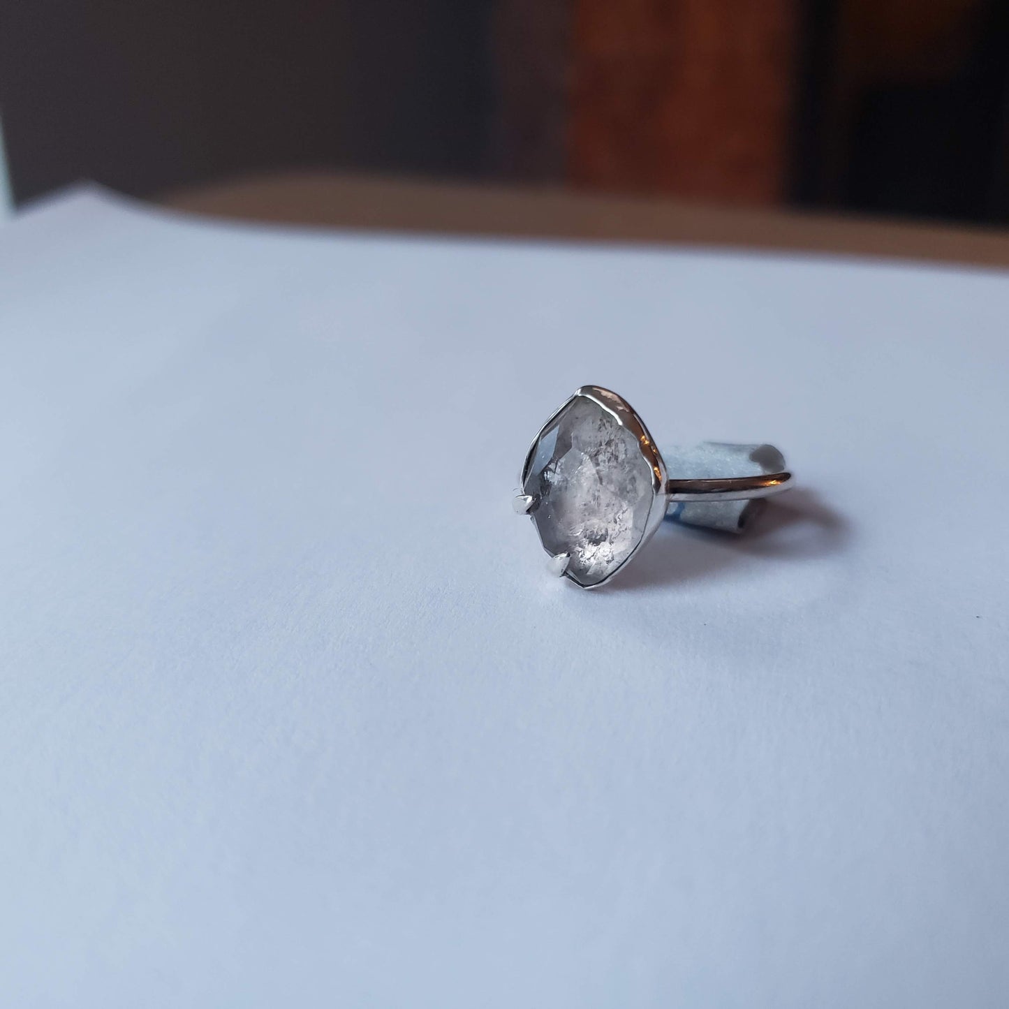 Sterling silver and quartz ring