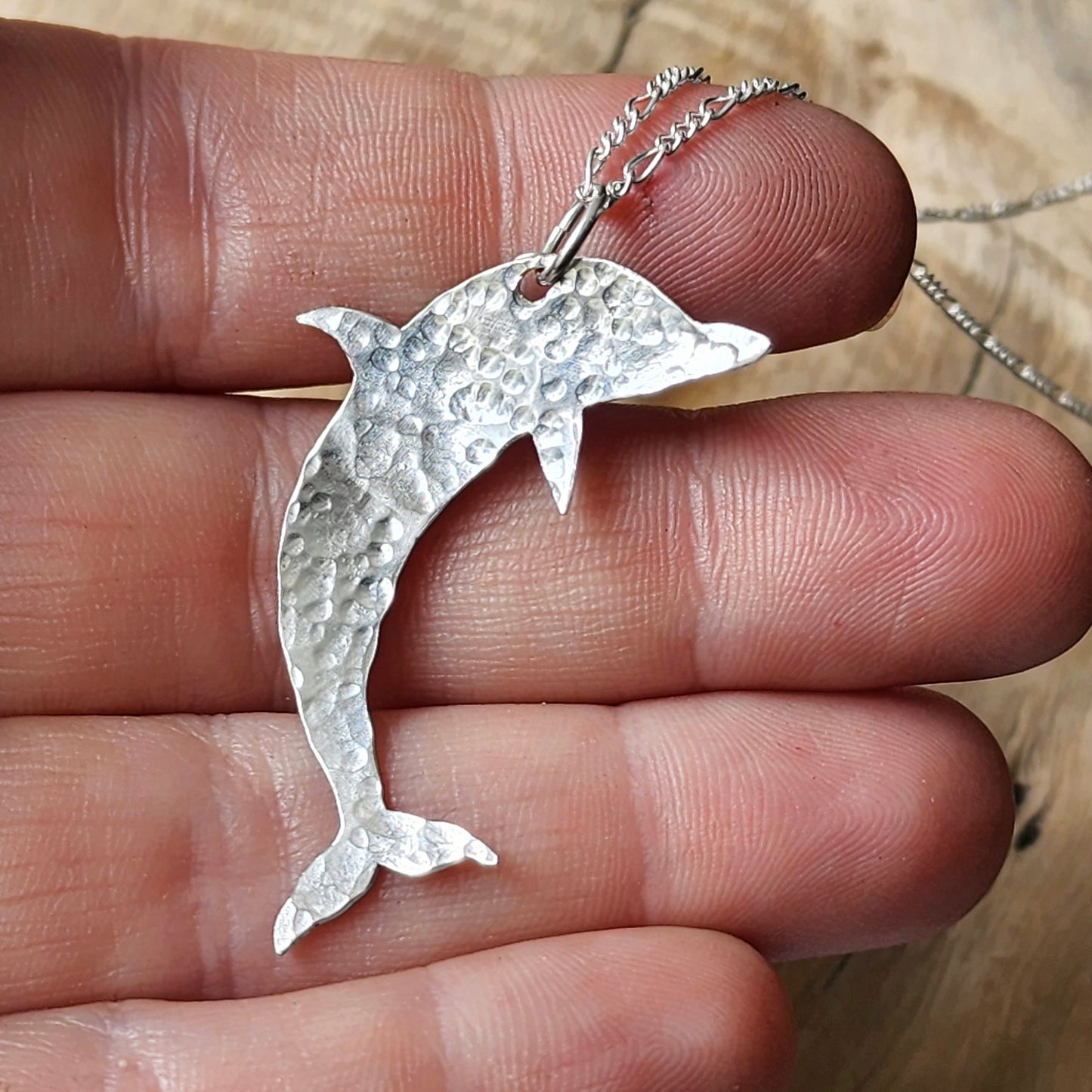 Sterling silver dolphin necklace