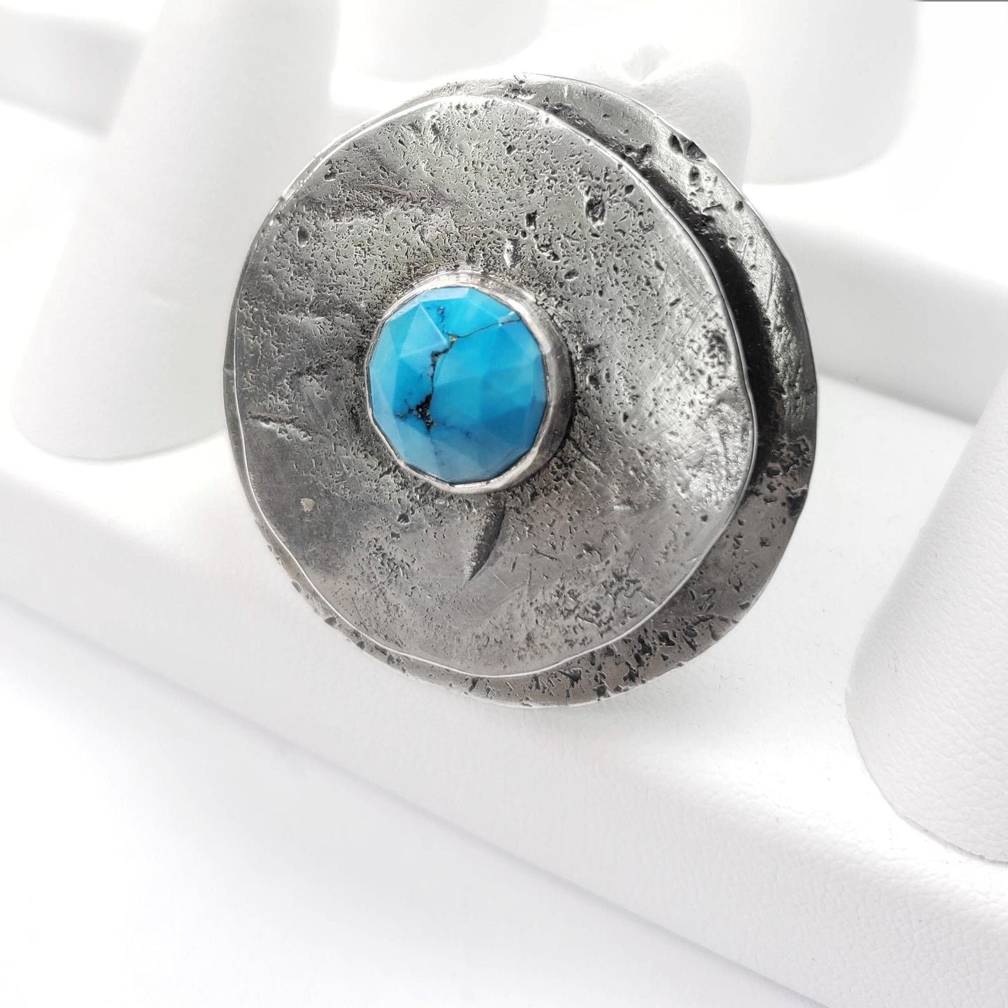 Sterling silver and turquoise statement ring