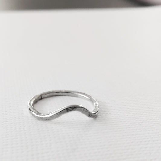 Sterling silver mountain peak ring